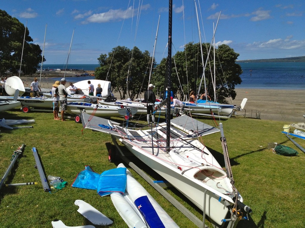 The prototype Mackay Womens two handed skiff - World 470 Youth Championships - Takapuna, New Zealand © Richard Gladwell www.photosport.co.nz